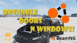 BeamNG.drive - How to Open Windows and Doors in BeamNG drive (MOD)