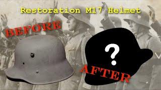 Restoring and Converting an Austro Hungarian M17 Helmet to a German WW2 Wehrmacht Helmet!