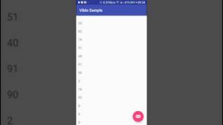 Sample show hide FloatingActionButton when scroll RecyclerView