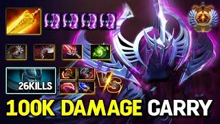 GLOBAL HUNTER CARRY Spectre 100K Damage Dealt Facing Against 26Kills Crit Queen PA 7.37c DotA 2