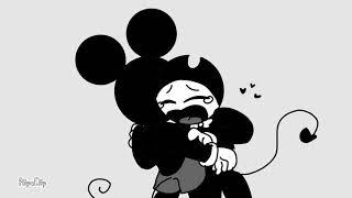 greedy meme   (micky mouse & bendy demon)