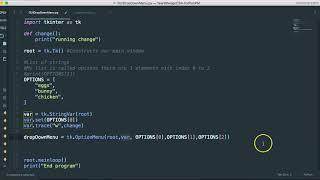 PYTHON3 - TKINTER - GUI OPTIONMENU