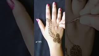 simple mehndi design || day 6/365 days || TMS     #easymehndi #mehndi #simplemehndidesign #holi