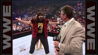 Melina gives Mick Foley a low blow: Raw, Aug. 21, 2006