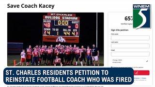 St. Charles residents petition to reinstate football coach who was fired