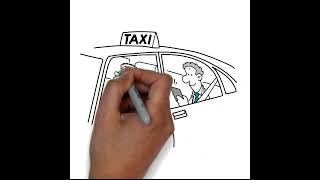 How to Draw Taxi Cab Doodle- Doodle Book #shorts #short