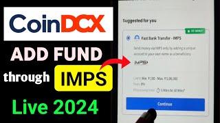 CoinDCX fund add kaise kare | CoinDCX fund add via IMPS | How to add fund in coin dcx | Coin dcx