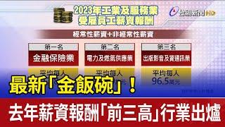 最新「金飯碗」！ 去年薪資報酬「前三高」行業出爐