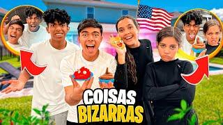 FIZEMOS COMIDAS BIZARRAS COM O GABRIEL E AS IRMÃS PINA! *15 MINUTOS SEM CORTE