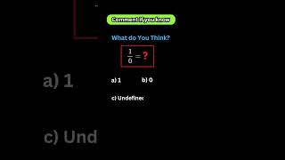 #M063 Does 1 divided by 0 exist? #math #education