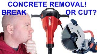 Watch this BEFORE you break concrete! Under slab plumbing excavation! Hilti 2000 vs 3000 review!