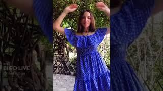 BIGO Live Natalie Yoga last summer in a pretty party dress 