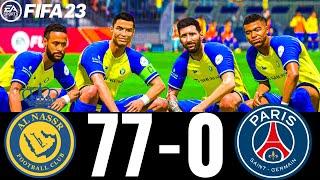 FIFA 23 - MESSI, RONALDO, MBAPPE, NEYMAR, ALL STARS - AL NASSR FC 77-0 PSG | PS5 GAMEPLAY |