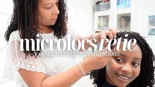 MICROLOCS RETIE & ADVICE FROM MY LOCTICIAN | Dry Scalp, Thinning, Losing Locs & More | Ifeyinwa