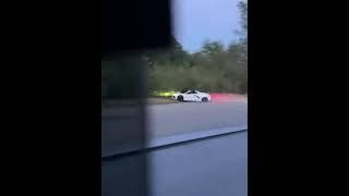 C8 Corvette Painfully Slides And Crashes Into The Bushes #shorts