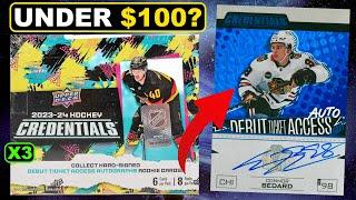 RIDICULOUSLY CHEAP! - Opening 3 Boxes of 2023-24 Upper Deck Credentials Hockey Hobby