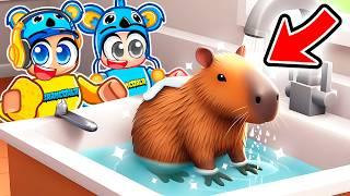 BANHO NA CAPIVARA GIGANTE DO ROBLOX!  - Brancoala Games