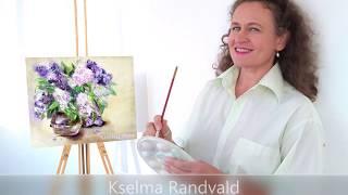 "Lilac bouquet in a vase" Oil painting