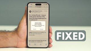 How to Fix "Cannot Verify Server Identity" on iPhone (2025)