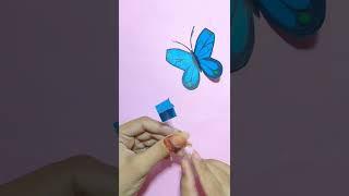 Butterfly with Paper #short #shorts #youtubeshorts #artandcraft #diy