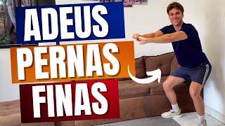 Adeus Pernas Finas e Barriga Grande | Treino em Casa | Henrich Lima