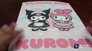 Kuromi coloring book flip through