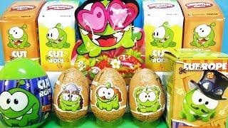 АМ НЯМ Mix! СЮРПРИЗЫ с игрушками Cut the rope Om Nom Sweet Box, Kinder Surprise eggs unboxing