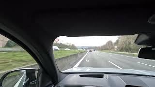 BMW X3M on German Autobahn Head Up Display