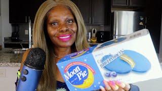 BLUEBERRY Moon Pies ASMR Eating Sounds