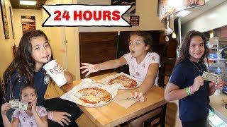 EATING 24 HOURS WITH ONLY $20 DOLLARS CHALLENGE | SISTER FOREVER