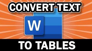 How To Convert Text To Table In MS Word (In 1 MINUTE!)