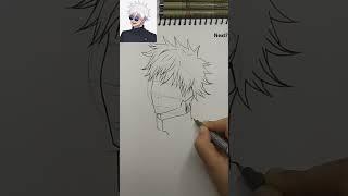 how to draw satoru gojo #gojo #gojosatoru #viralvideo #shorts #anime #jujutsukaisen #jjk #yuji