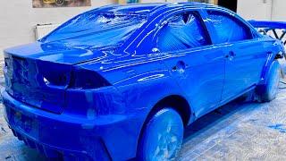 Покрасили Lancer Evo в Лютый цвет Audi RS. Из жвачки в идеал