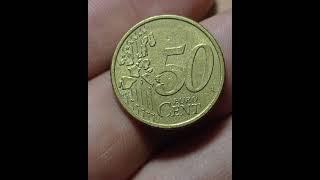 монета 50 euro cent 100 000 рублей #shorts