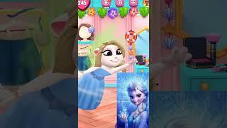 Frozen Elsa Blue vs Red New Edit Talking Angela 2 #viral #trendingshorts #mytalkingangela2#frozen