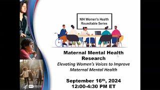 Women's NIH Maternal Health Roundtable