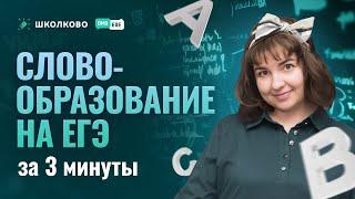 Словообразование на ЕГЭ по английскому за 3 минуты