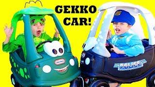 PJ Masks NEW GEKKO Assistant CAR with Dino Cozy Coupe