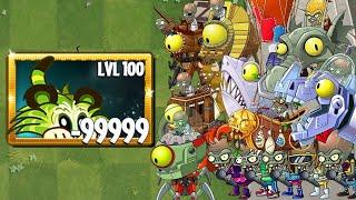 PvZ 2 9.4.1 Super Tiger Grass Level 100 vs All Zombots