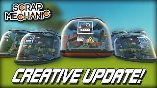 Creative Mode Update Brings Bot Spawners, Water and More! (Scrap Mechanic Gameplay)