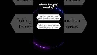 What is "hedging"? #trading #hedging #hedge #algotrading #algorithmictrading #stockmarket