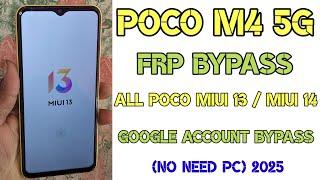 Poco M4 5g Frp Bypass | All Poco Miui 13 / Miui 14 Google Account Bypass (No Need Pc)new method 2025