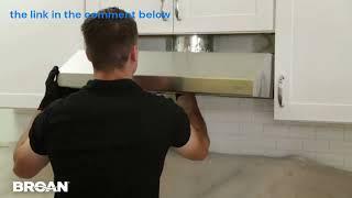 Broan-NuTone BUEZ121WW Ductless Under-Cabinet White Range Hood Insert with Lights, 21-Inch
