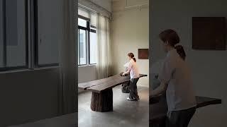 This dining table won my heart#furniture #wabisabi #zen #vacationrental #homedecor #interiordesigner