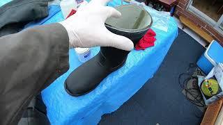 Tutorial How to replace Dry Suit neoprene Boots on a membrane suit