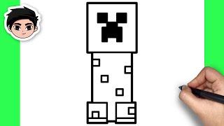 How to Draw Creeper | Minecraft - Easy Step By Step Tutorial