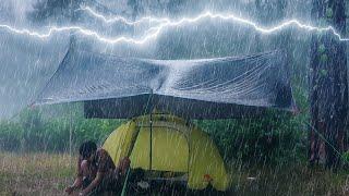️ STORMS WHILE CAMPING! Surviving the Rain  CAMPING IN HEAVY RAIN AND THUNDER