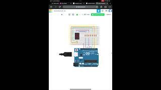 simulador de display 7 segmentos en tinkercad