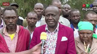 Sotik MP Amb. Francis Sigei donated tools of trade to shoe shiners at Sotik town in Bomet