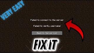 How To Fix Minecraft Failed To Verify Username